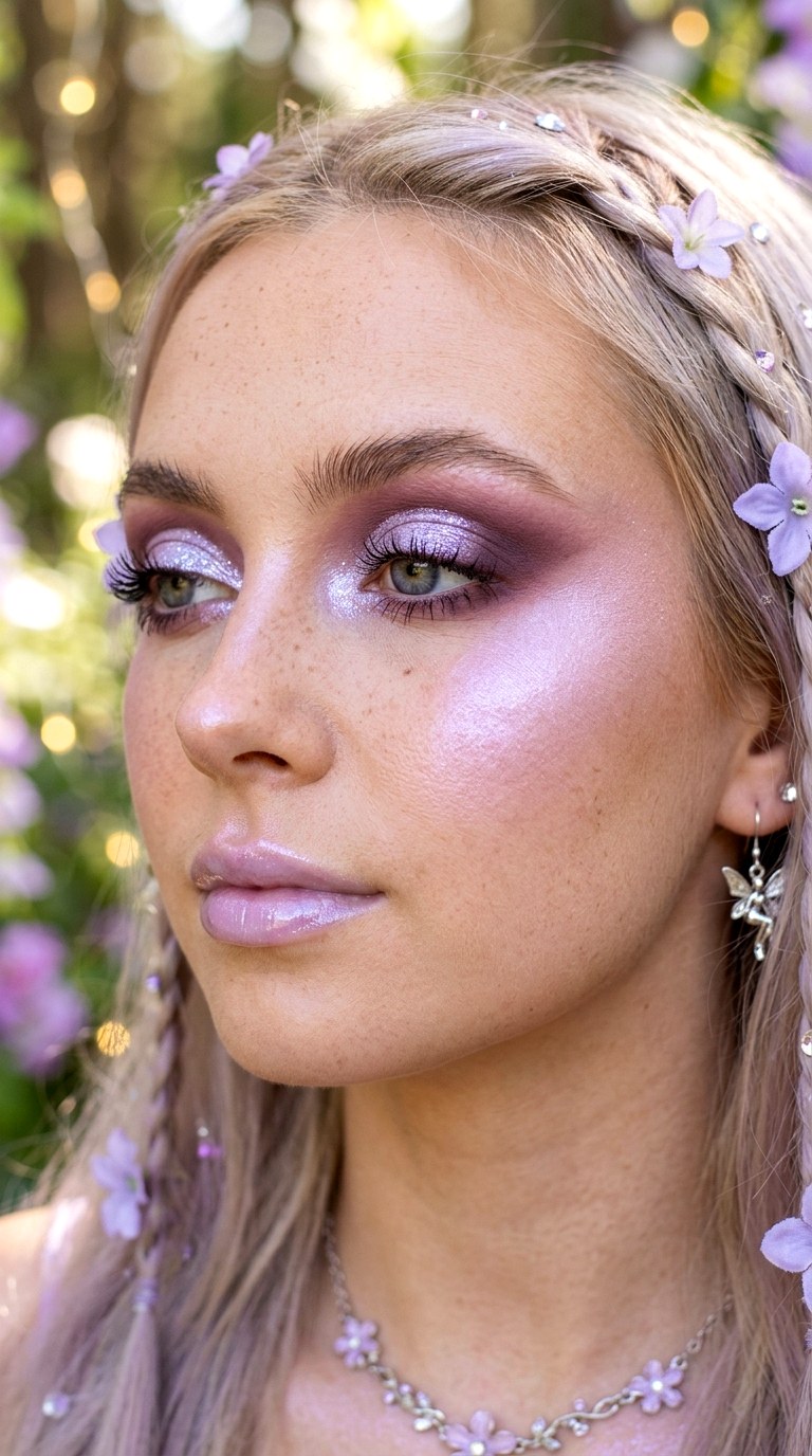 Frosted Lavender Halo - 25 makeup idea