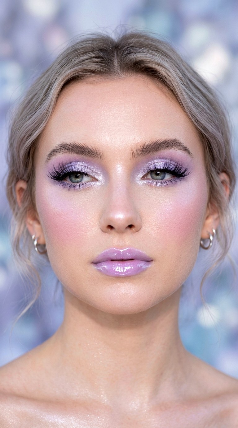 Frosted Lilac Glow Makeup - 29 e girl makeup