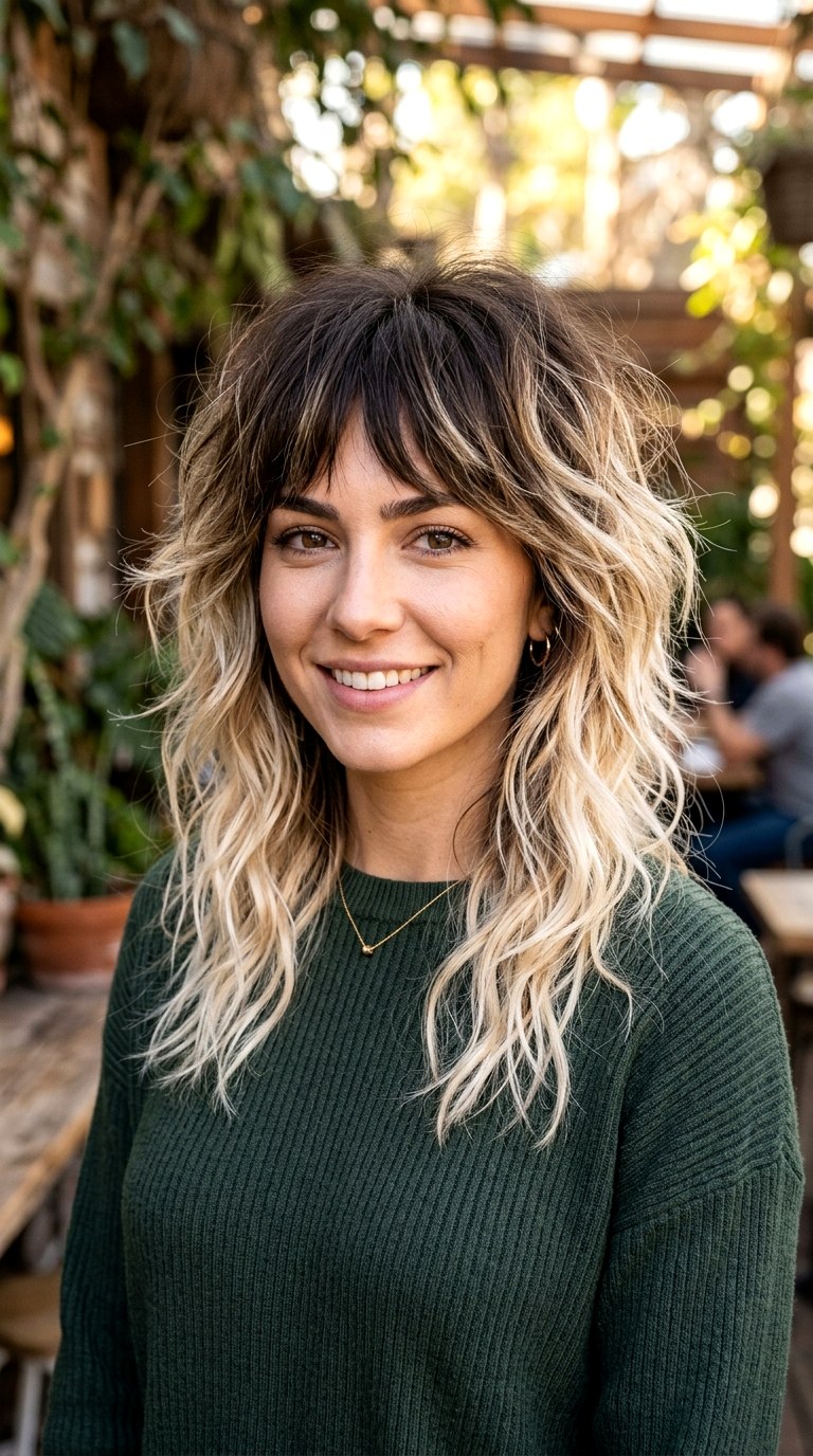 Frosted Mocha Tips Dip Dye - 20 dark hair with blonde