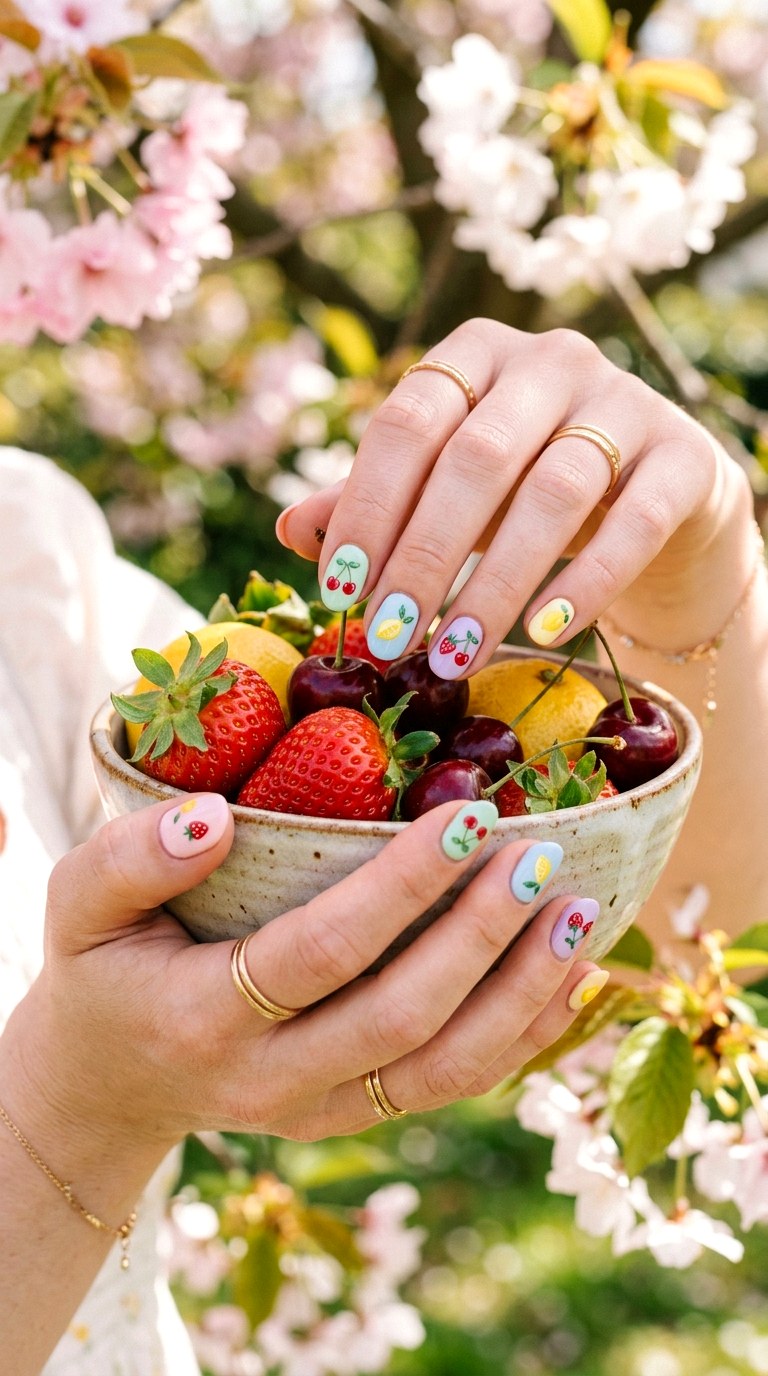 Fruit Inspired Nail Art - 20 Trendy Spring Nail Art Ideas You Need to Try This Year