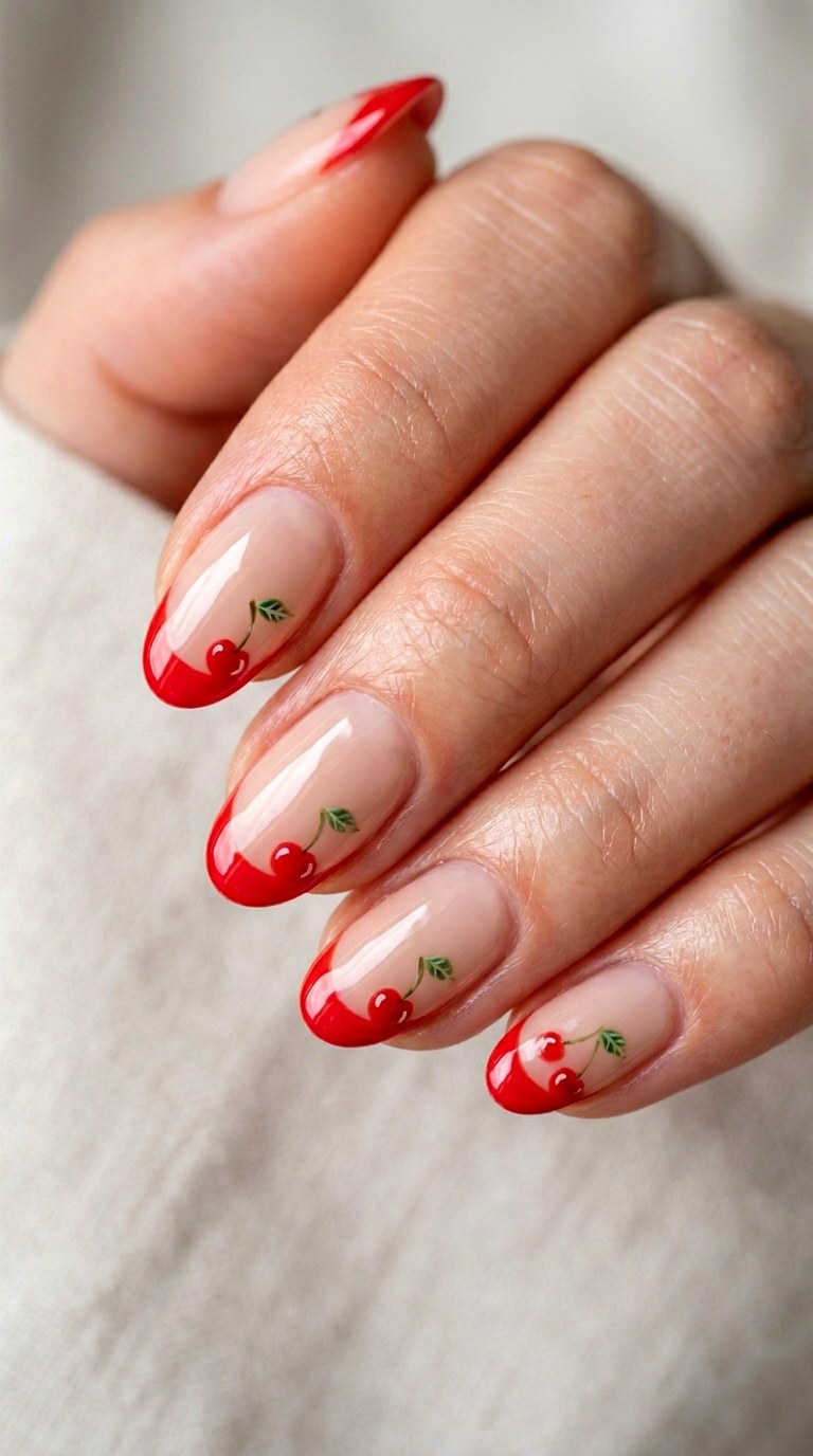 Fruity French Tips - 30 Vibrant Spring Color Street Nails