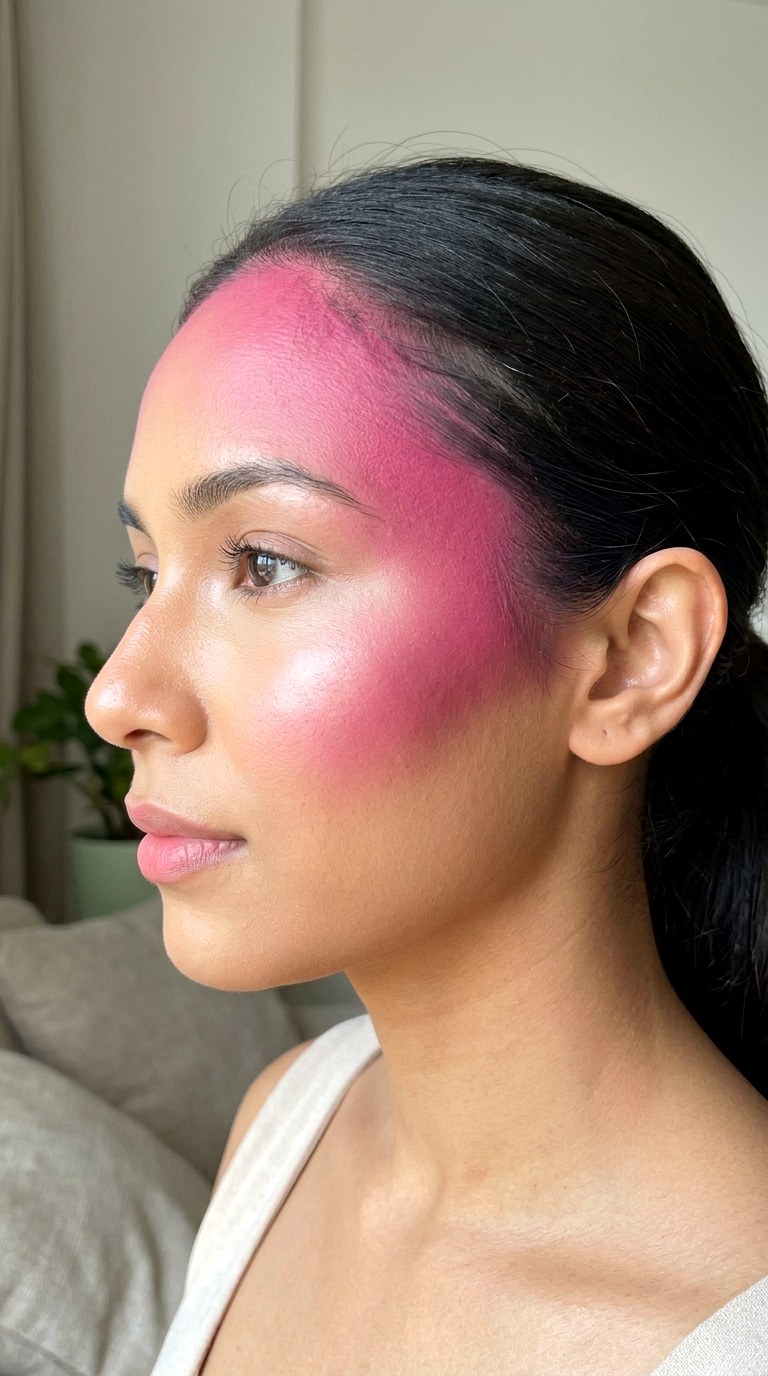 Fuchsia Blush Crown - 25 colorful makeup ideas