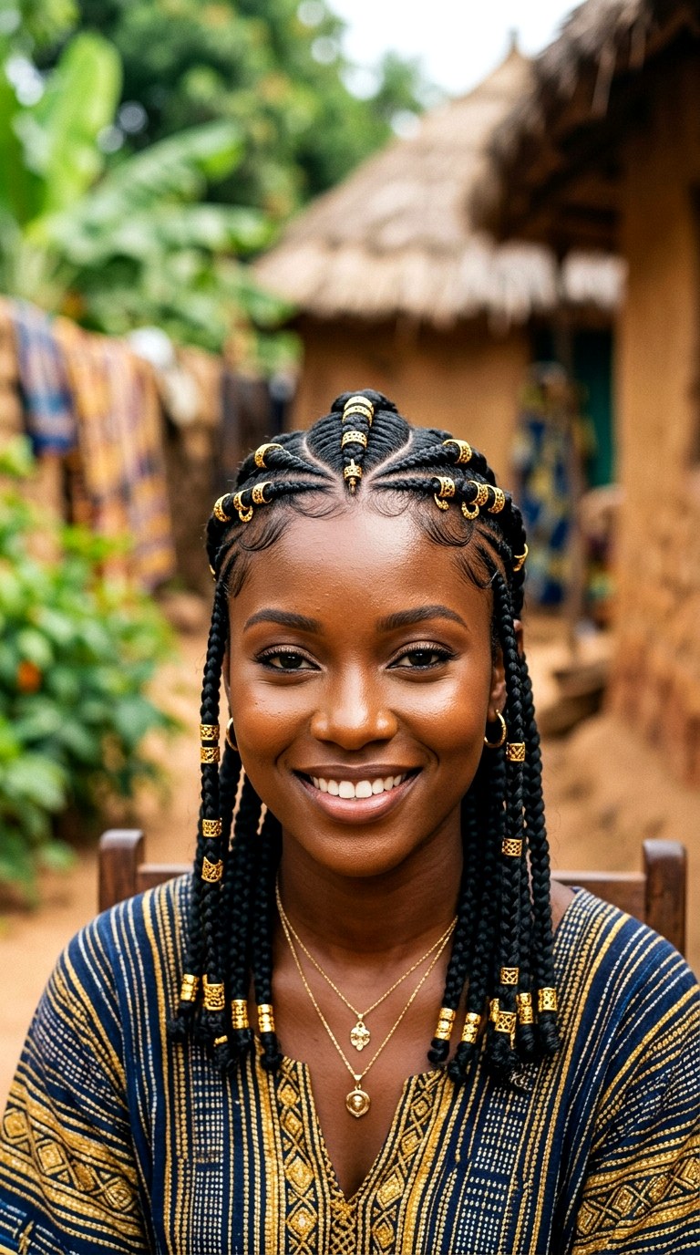 Fulani Inspired Front Braids - 26 cornrow hairstyles for women