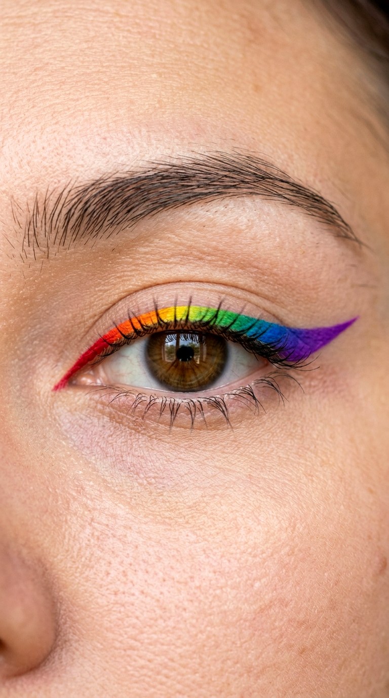 Full Spectrum Abstract Cat Eye - 21 colorful makeup looks