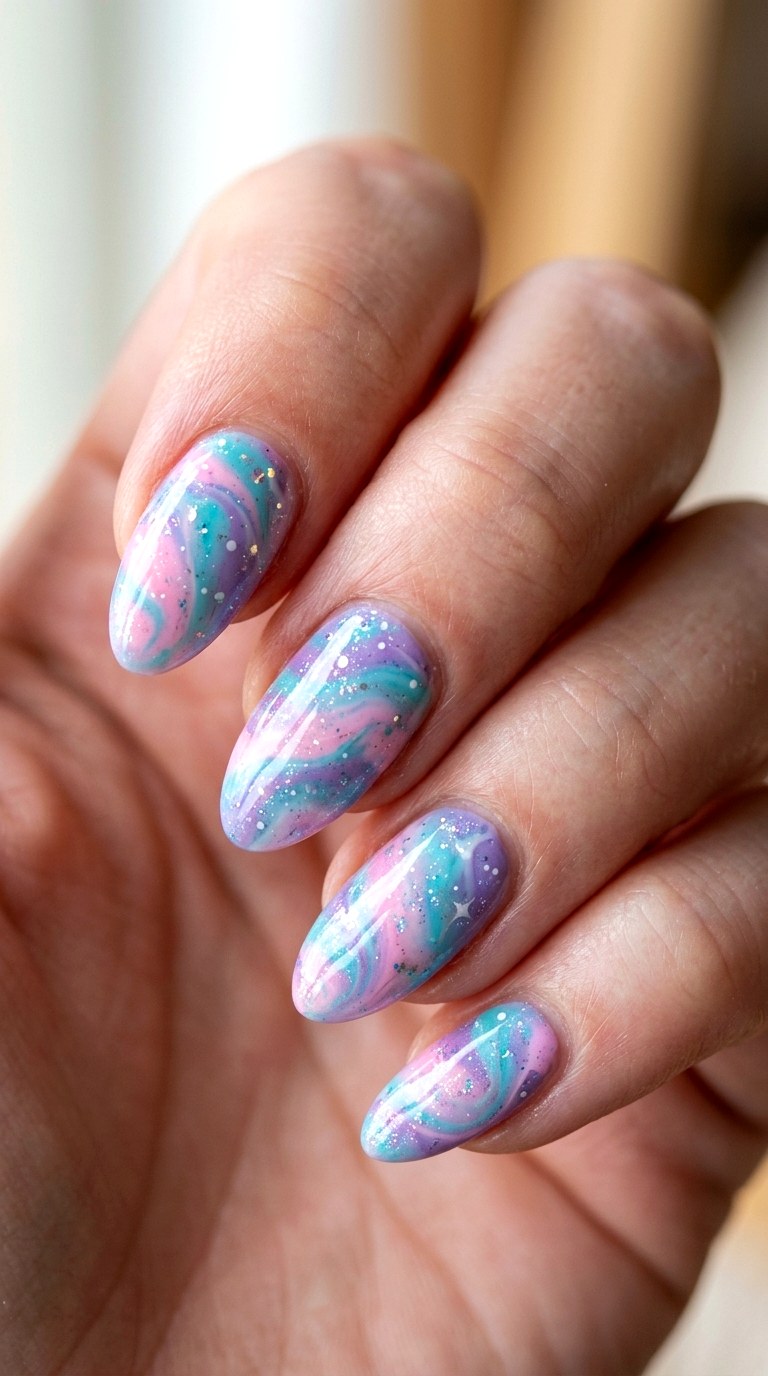 Galaxy Pastel Swirls - 23 Trendy Spring Color Street Nails