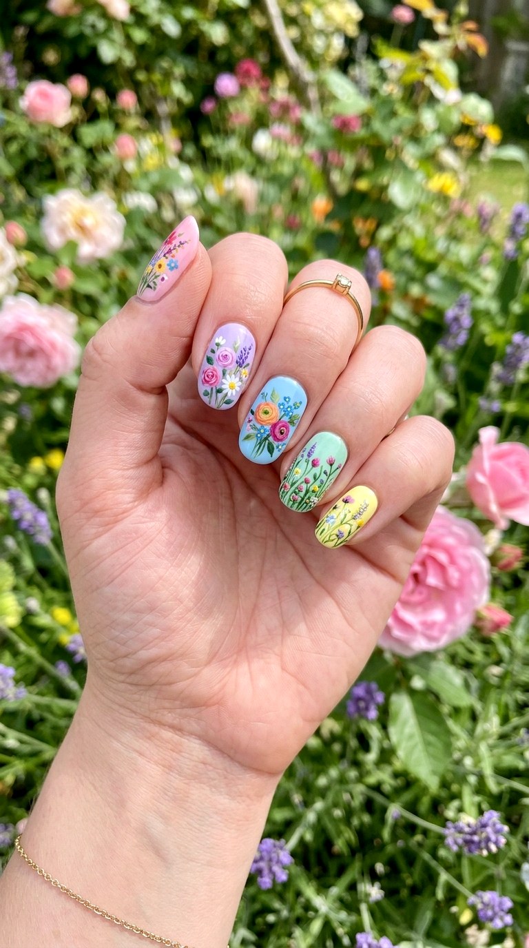 Garden Party Nails - 30 Floral Spring Nail Designs That Are Perfect for the Season
