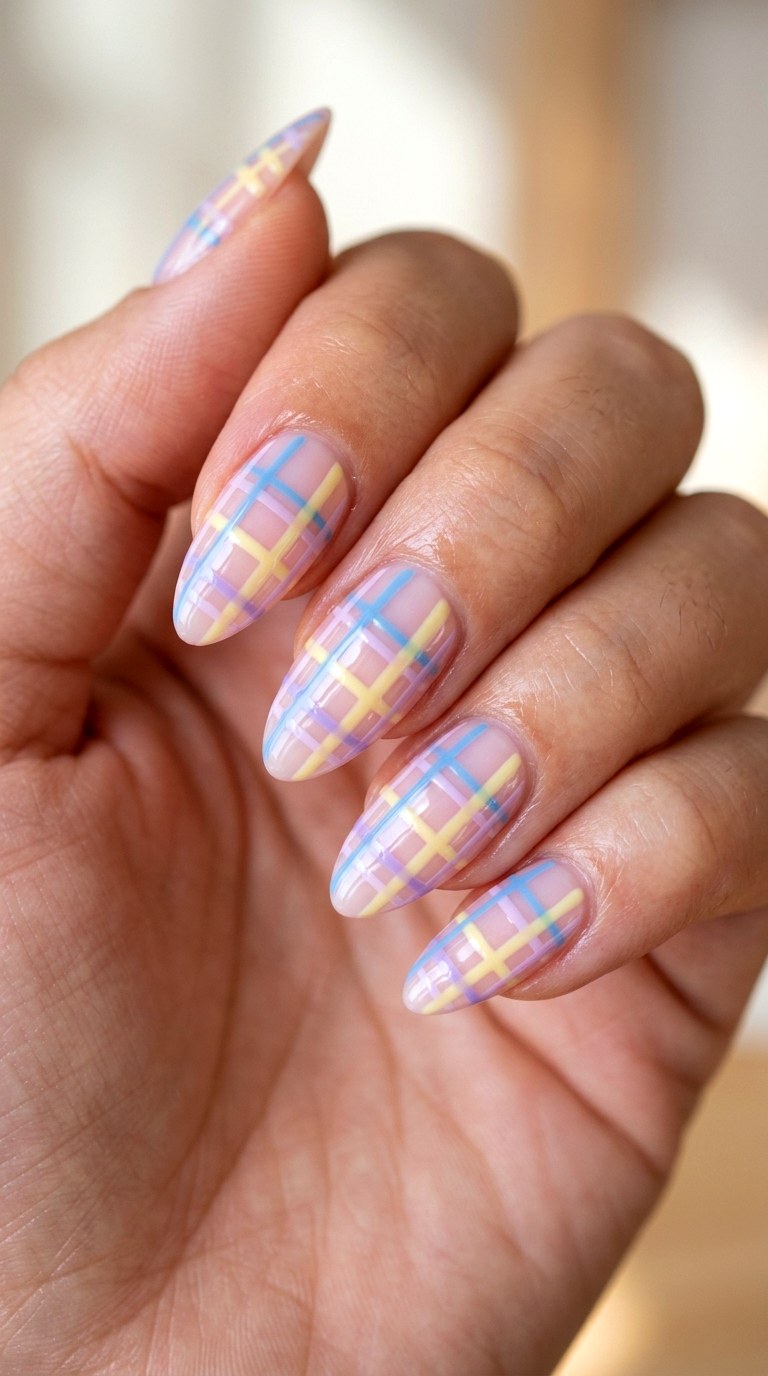 Gingham Picnic Multicolor Base - 27 Picnic Spring Multicolor Nails