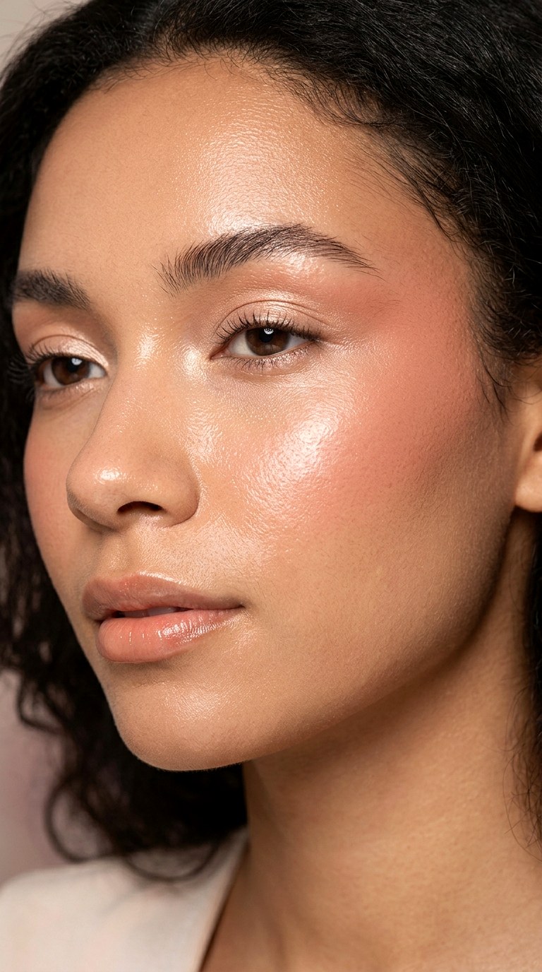 Glass Skin Blush Draping Technique - 20 Glass Skin Full Glam Makeup Trends Everyone Loves