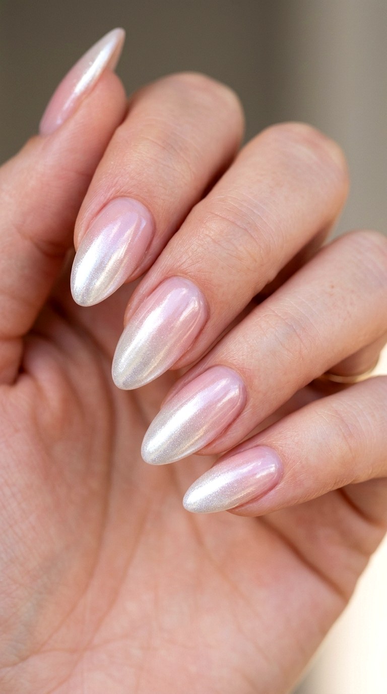 Glazed Donut Chrome Ombre - 23 Soft Spring Ombre Nails