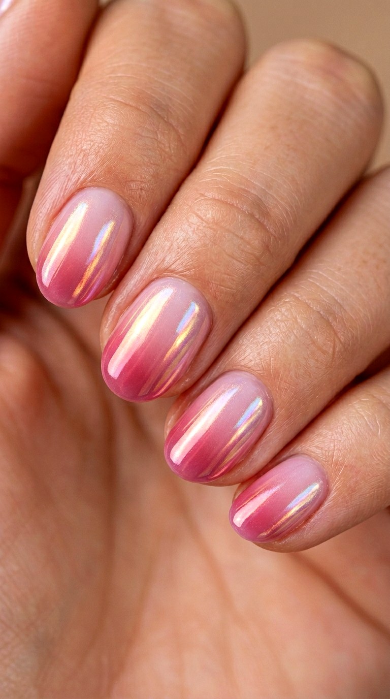 Glazed Donut Pink Ombre - 30 pastel spring ombre nails