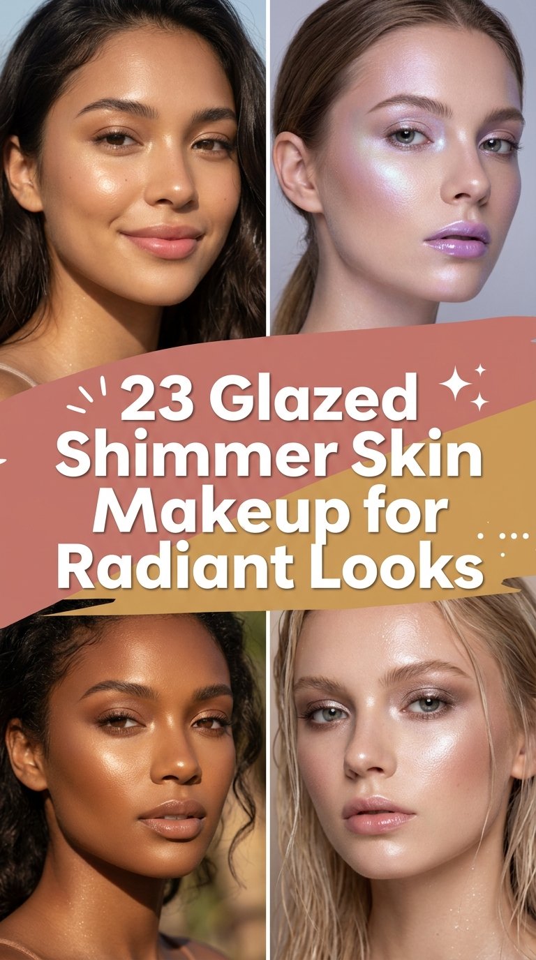 Glazed Shimmer Skin Makeup Looks