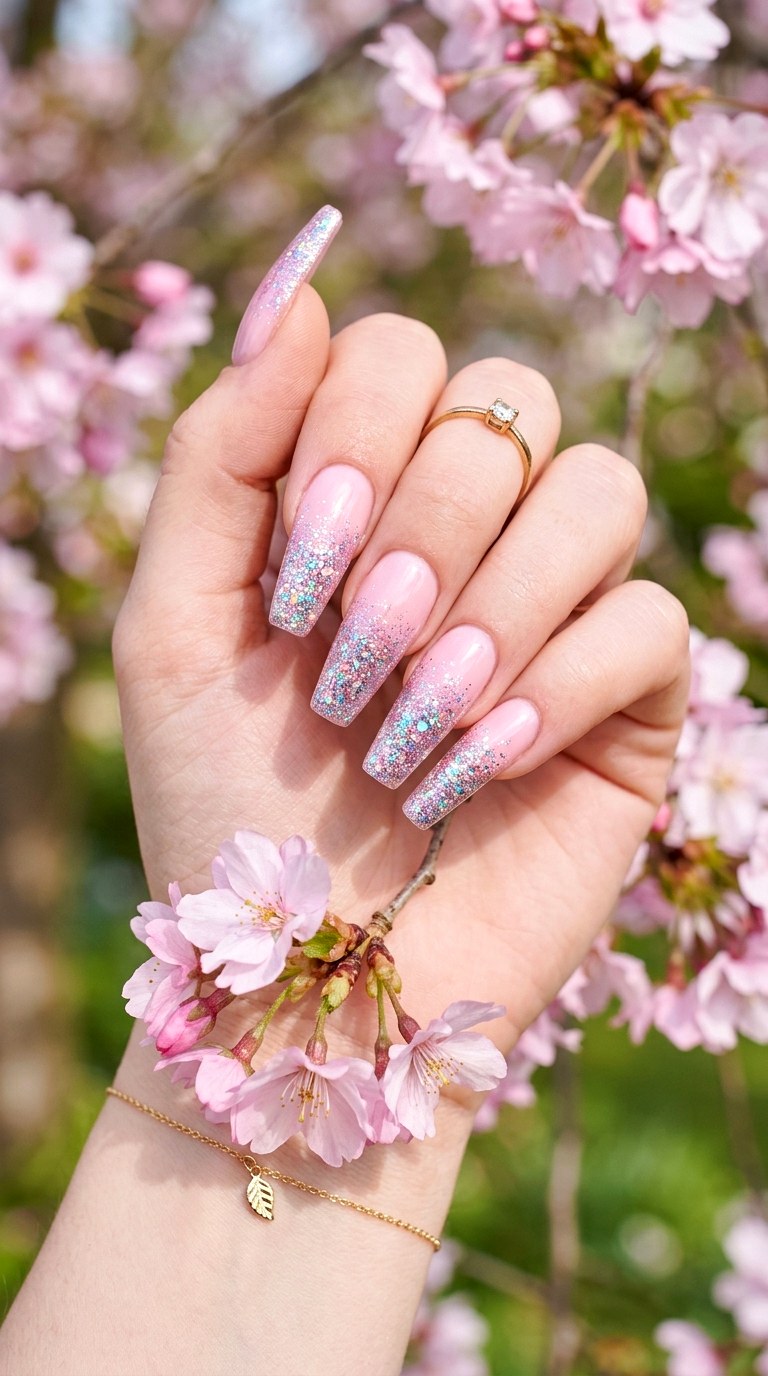 Glitter Gradient Nails - 27 Viral Spring Nail Trends Everyone Is Obsessed With