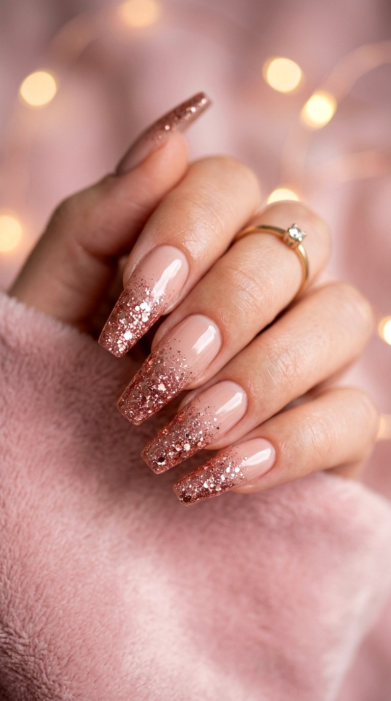 Glitter Gradient Nails - 30 Gorgeous Spring Nail Designs That Are Trending Right Now