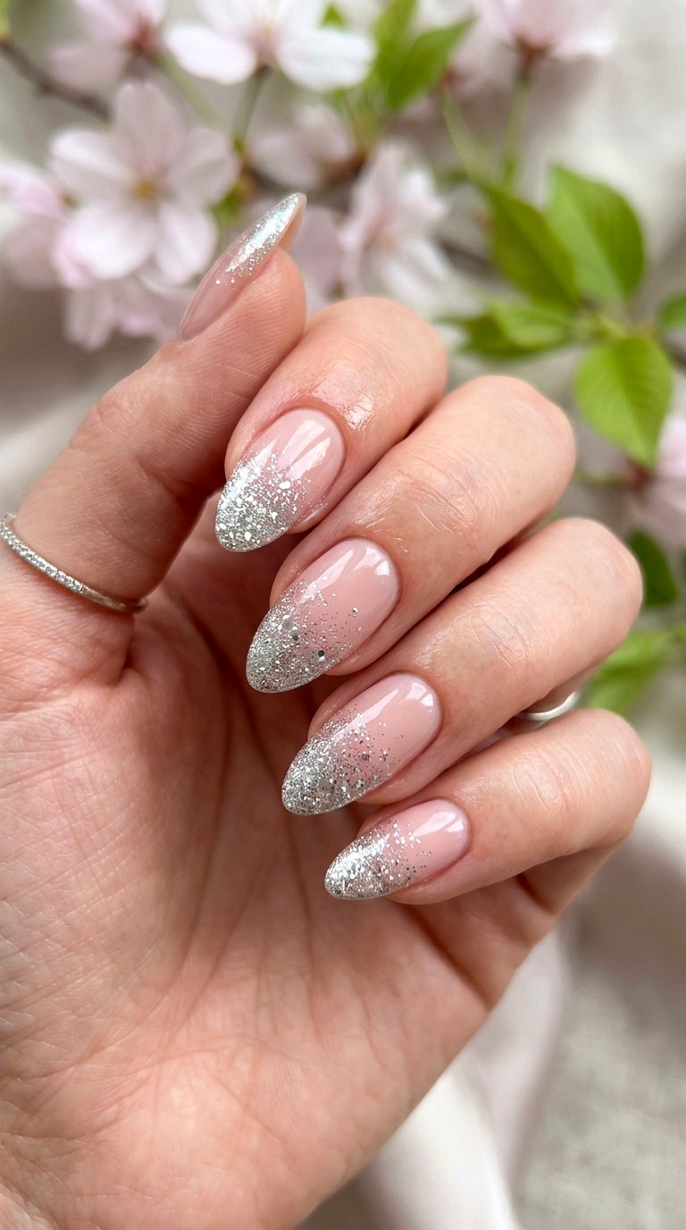 Glitter Gradient Nails - 23 Trendy Spring Nail Art Ideas You Need to Try This Year