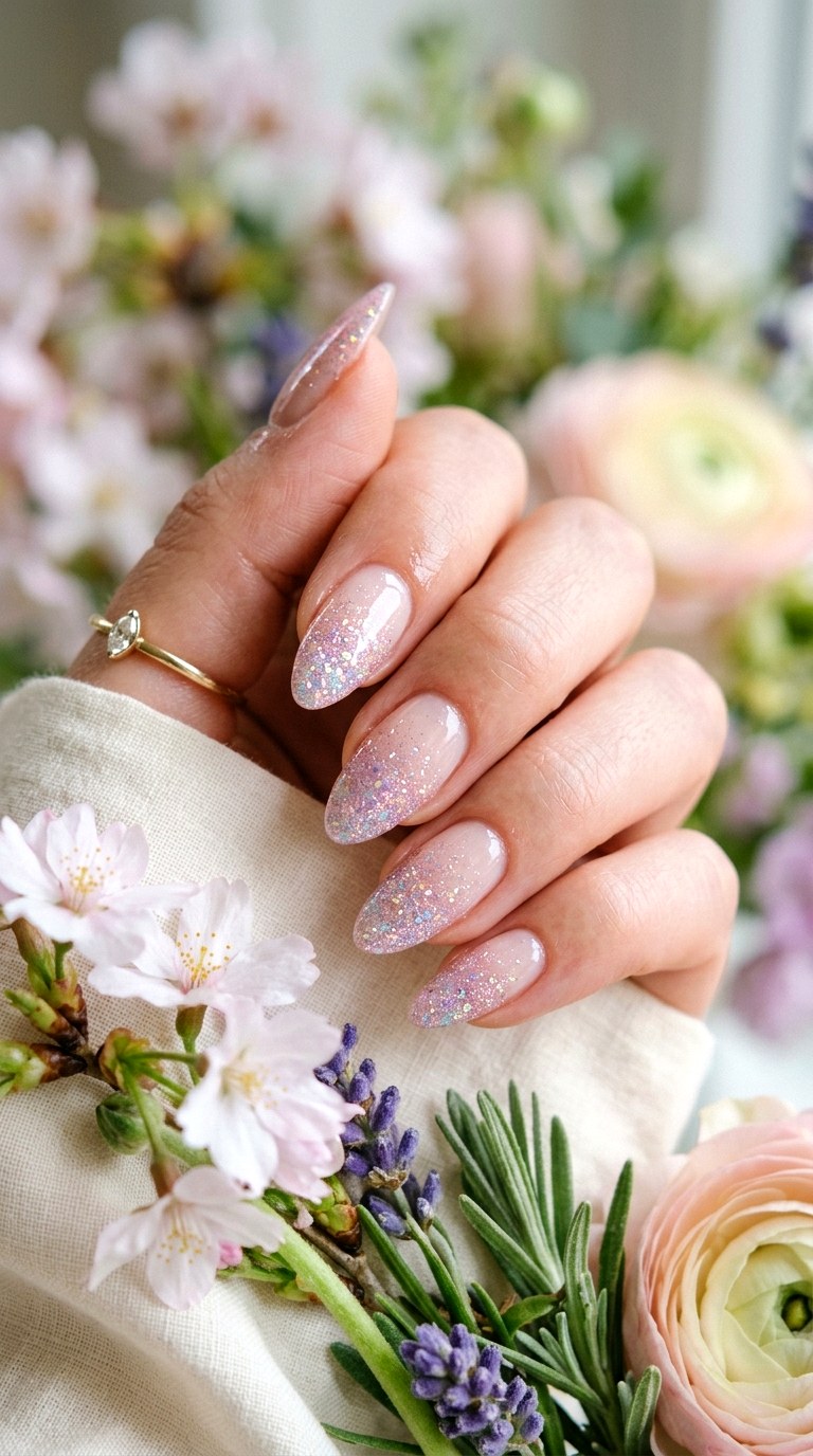 Glitter Ombre Nails - 22 Spring Nail Inspiration Ideas for Your Next Manicure
