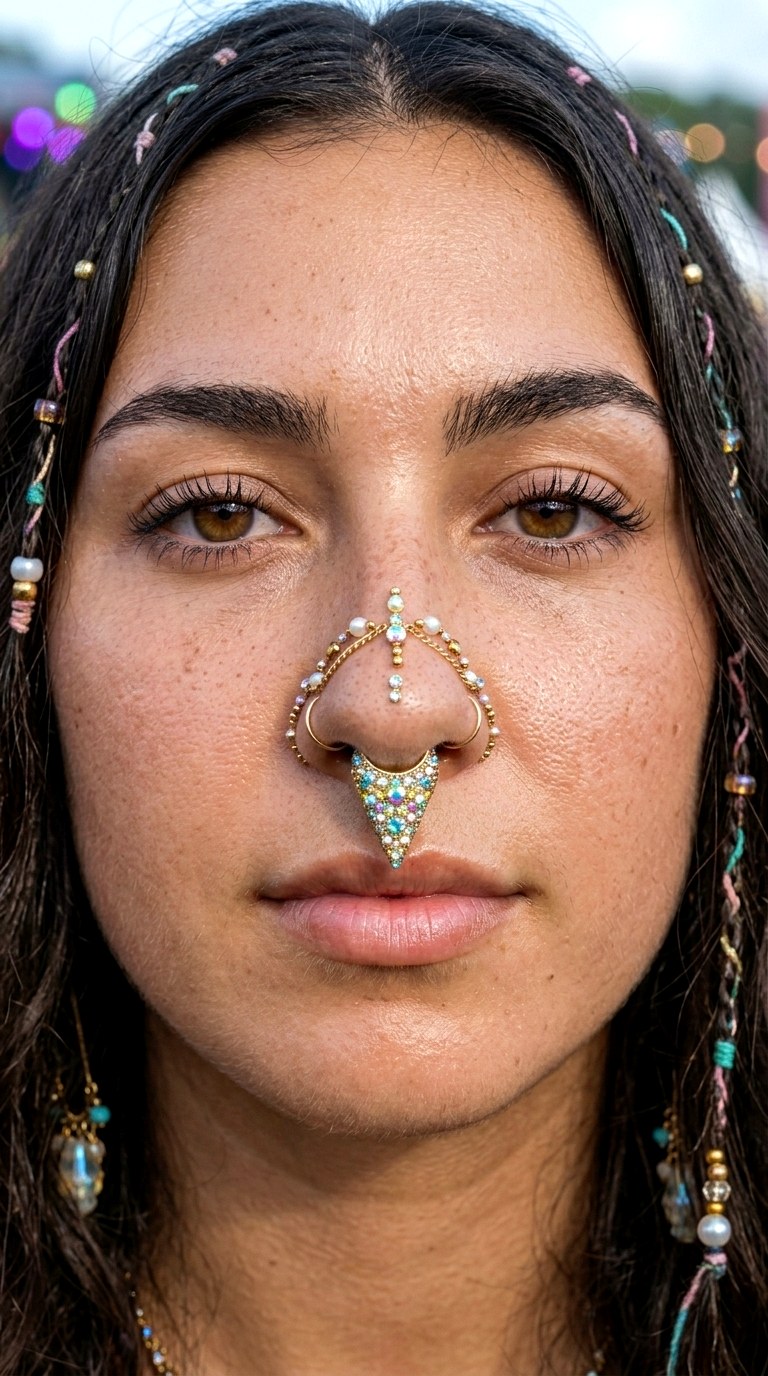 Glitter Stiletto Nose - 25 makeup idea