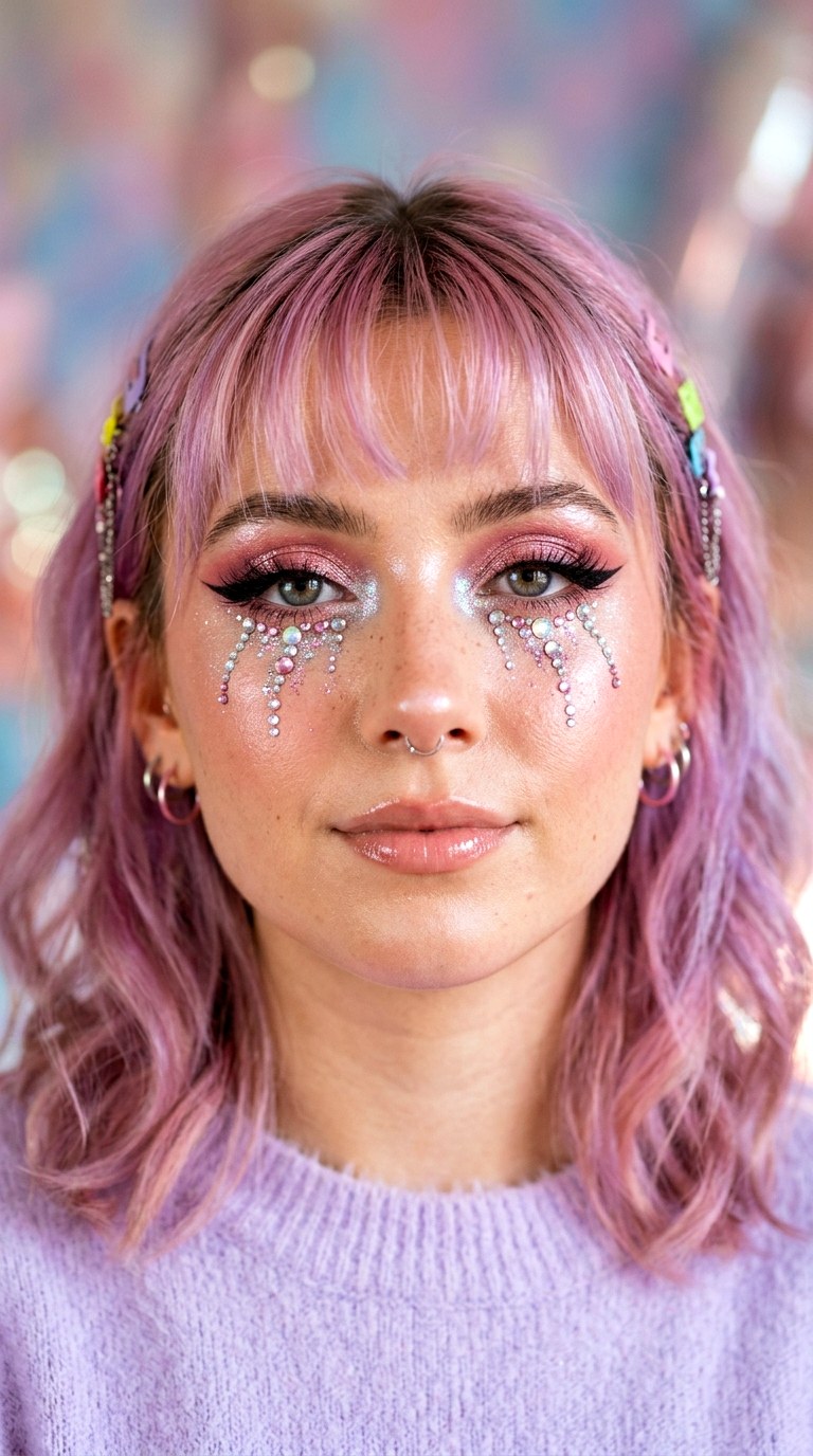 Glitter Tear Drop Makeup - 29 e girl makeup