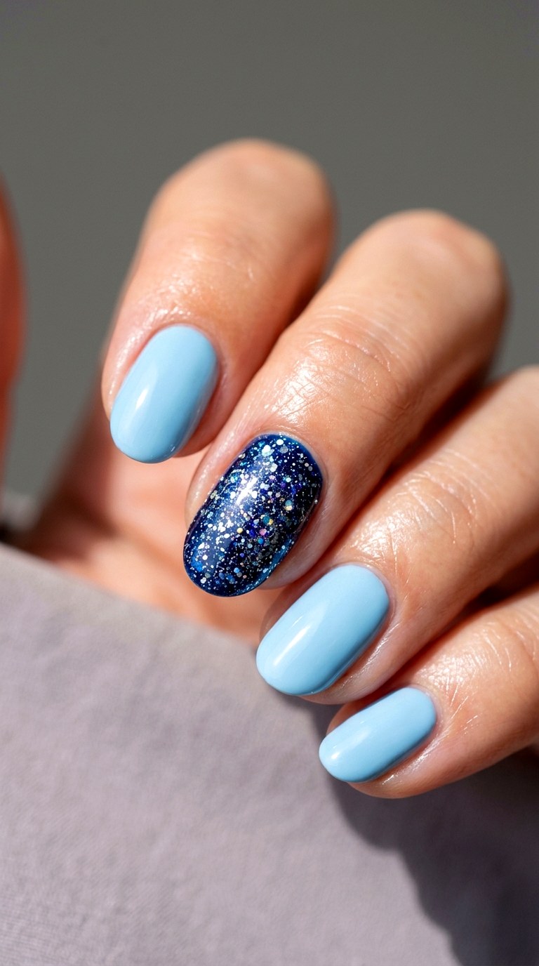 Glittering Midnight Blue - 30 Vibrant Spring Color Street Nails