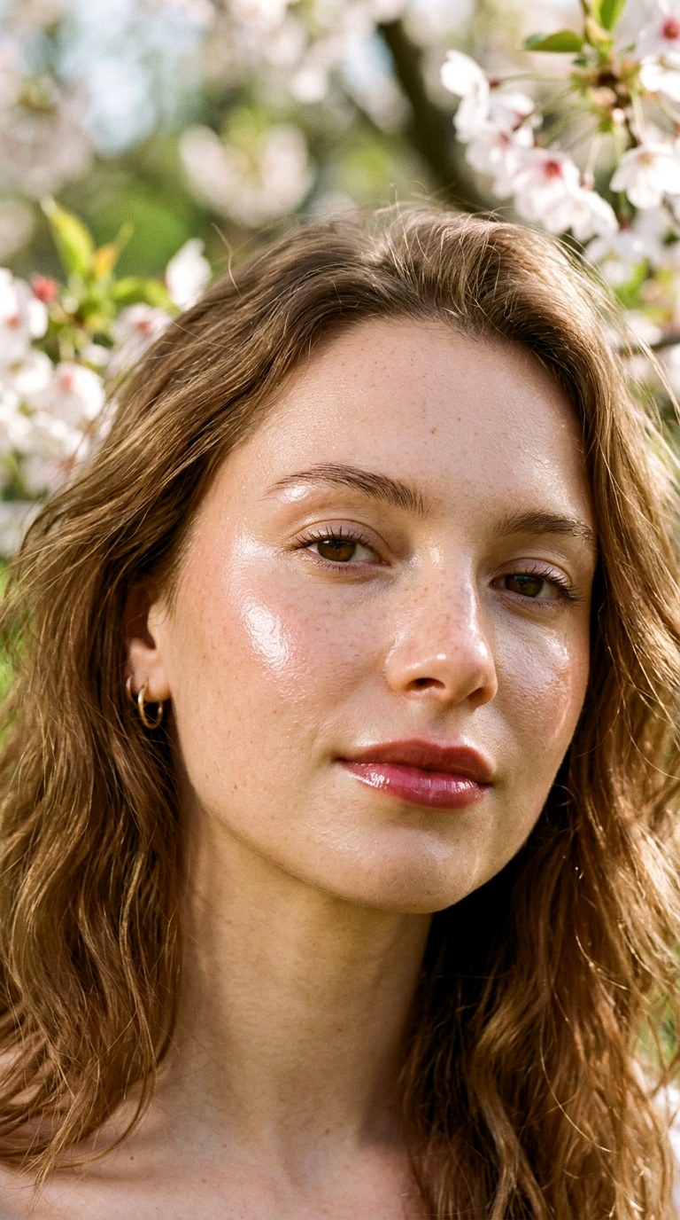 Glossy Cherry Cola Skin Highlight - 21 Cherry Cola Spring Makeup