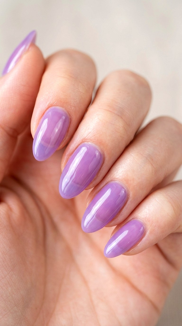 Glossy Jelly Lavender Dreams - 30 Vibrant Spring Color Street Nails