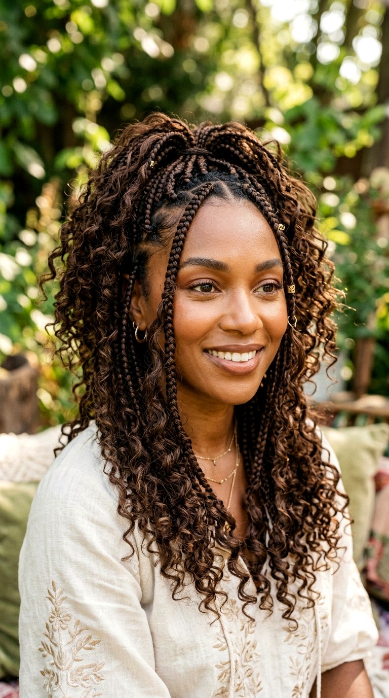 Goddess Boho Box Braids - 21 hairstyle braids
