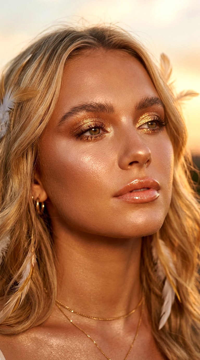 Golden Angel Makeup Look - 25 Ethereal Glow Makeup Look Ideas Trending in 2026