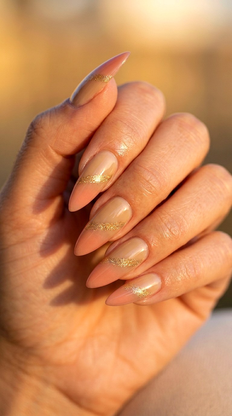 Golden Hour Glow - 27 Neutral Spring Ombre Nails