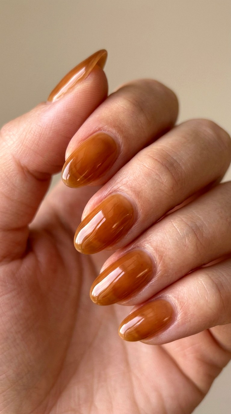 Golden Hour Honey Glaze - 28 Quick Spring Color Street Nails