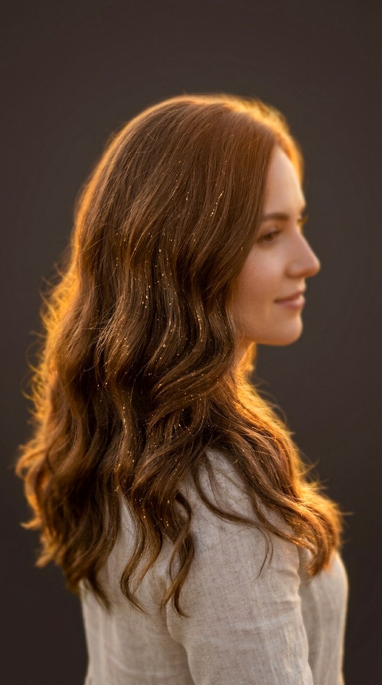 Golden Hour Luminosity - 20 hair color ideas for brunettes