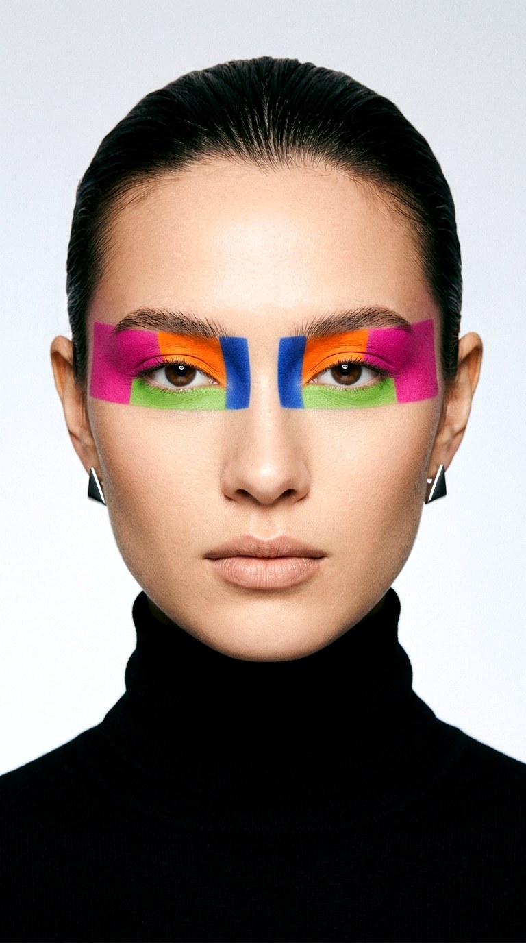 Graphic Color Blocking - 26 makeup idea creative