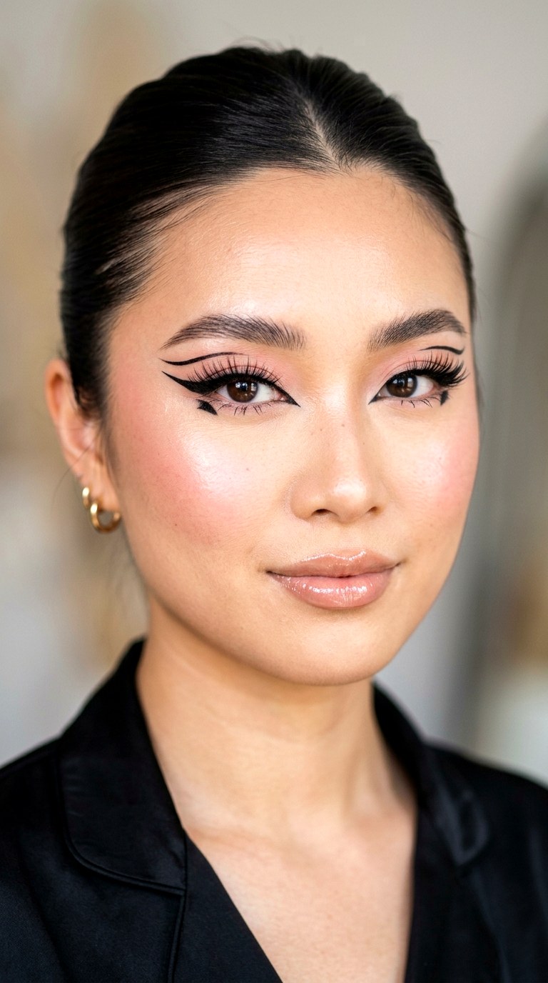 Graphic Winged Eyeliner Style - 29 e girl makeup