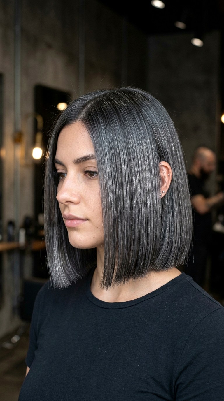 Graphite Shimmer - 27 hair color ideas