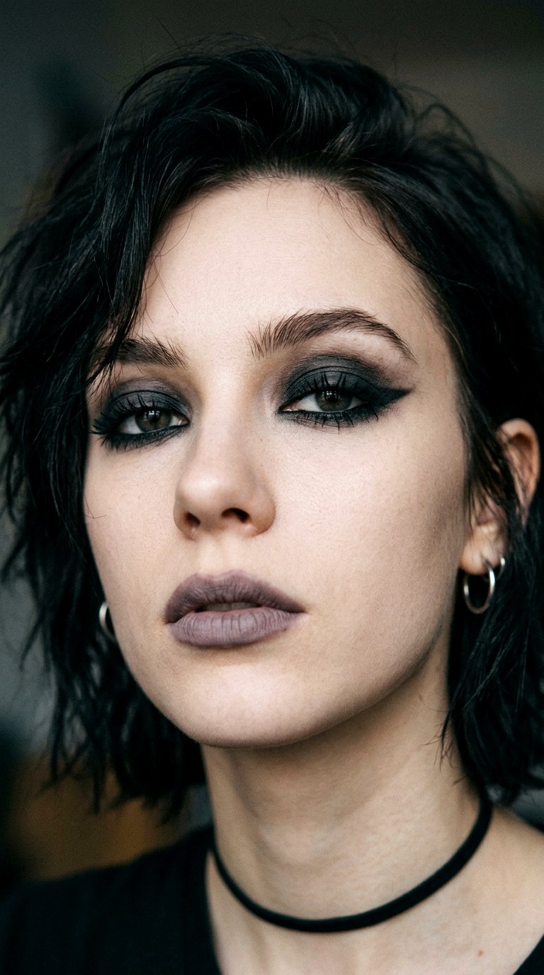 Grunge Smoked Out Wing - 23 Trending Black Wing Eye Liner Looks 2026