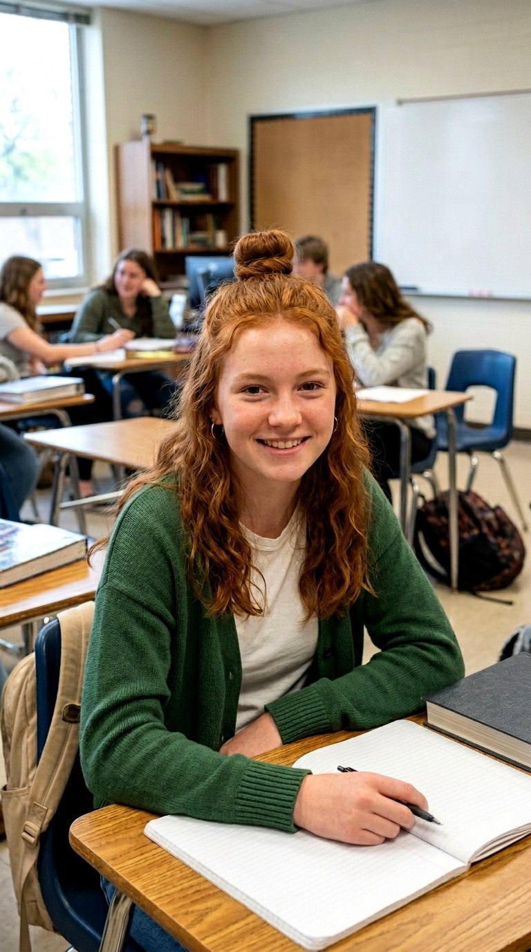 Half Up Top Knot - 26 hairstyles for school