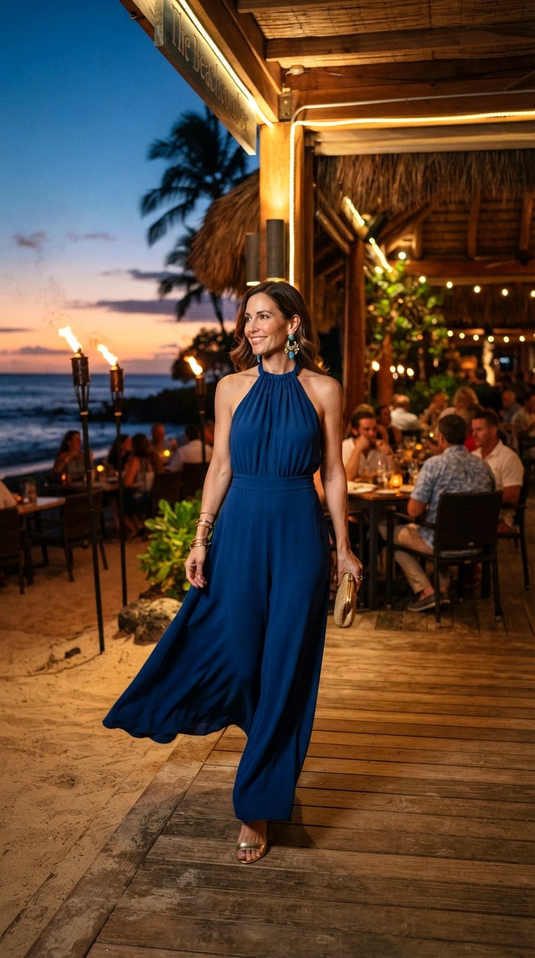 Halter Neck Jumpsuit Styling - 29 vacation outfit ideas