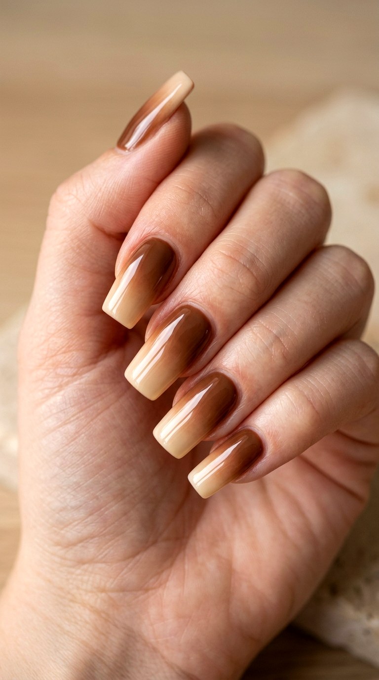 Hazelnut Praline - 27 Neutral Spring Ombre Nails