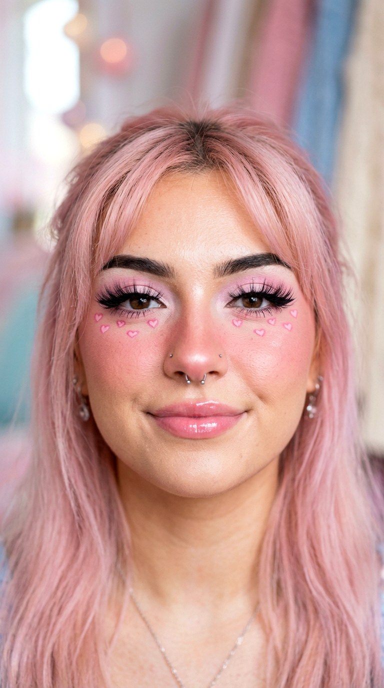 Heart Detail Eye Makeup - 29 e girl makeup