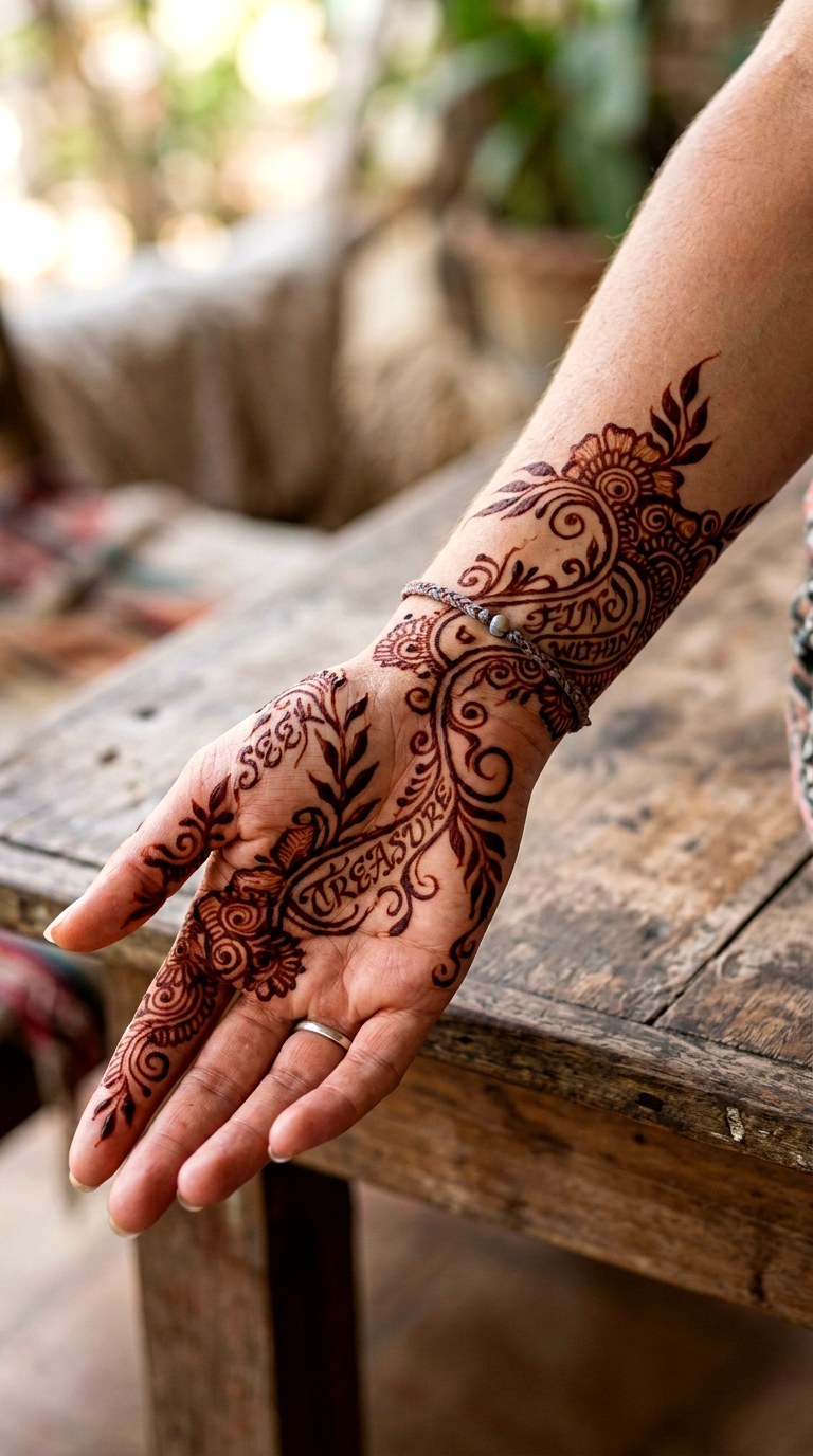 Hidden Message Cipher - 22 henna inspo
