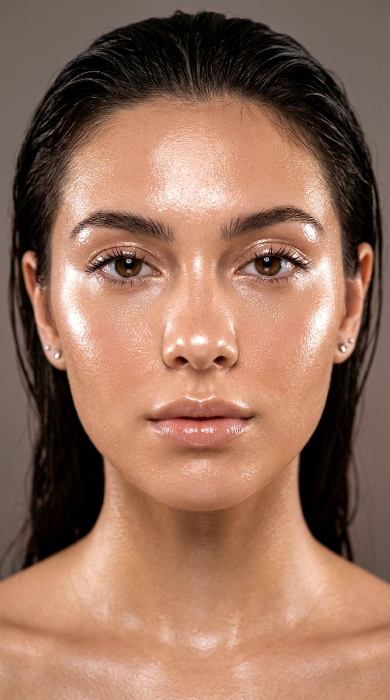 High Impact Wet Highlight Points - 20 Glass Skin Full Glam Makeup Trends Everyone Loves