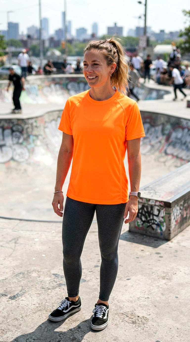 High Visibility Neon Safety Orange Tee - 26 orange t-shirt