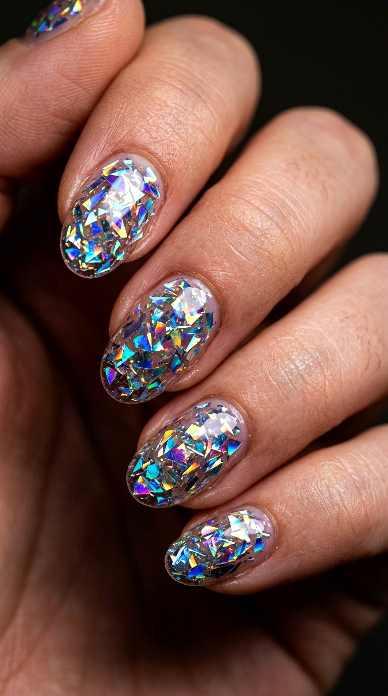 Holographic Shard Crash - 22 Funky Spring Colorful Junk Nails