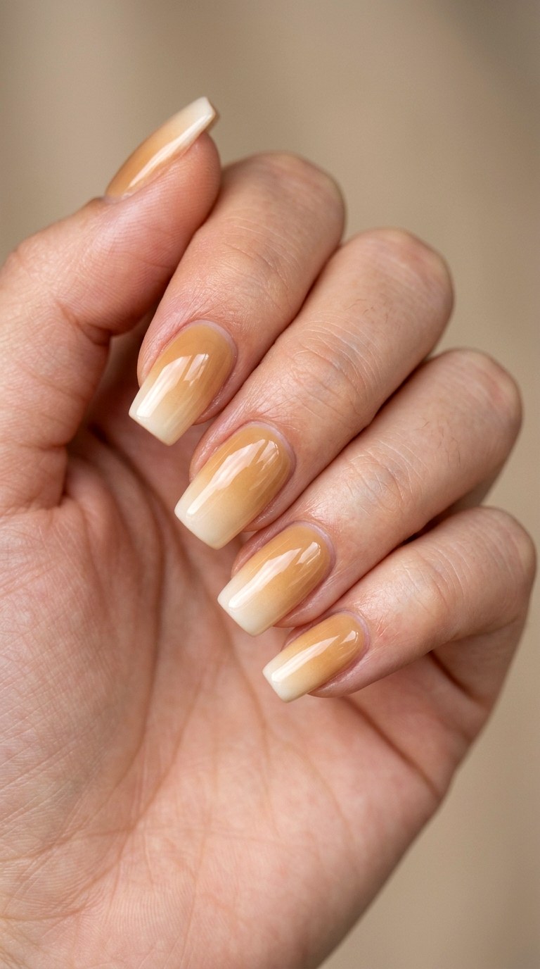 Honey Almond Fade - 27 Neutral Spring Ombre Nails