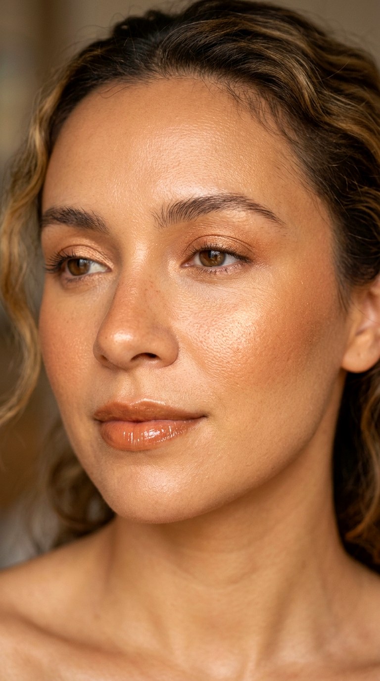 Honey Glazed Warm Skin - 23 Glazed Shimmer Skin Makeup Looks for a Radiant 2026