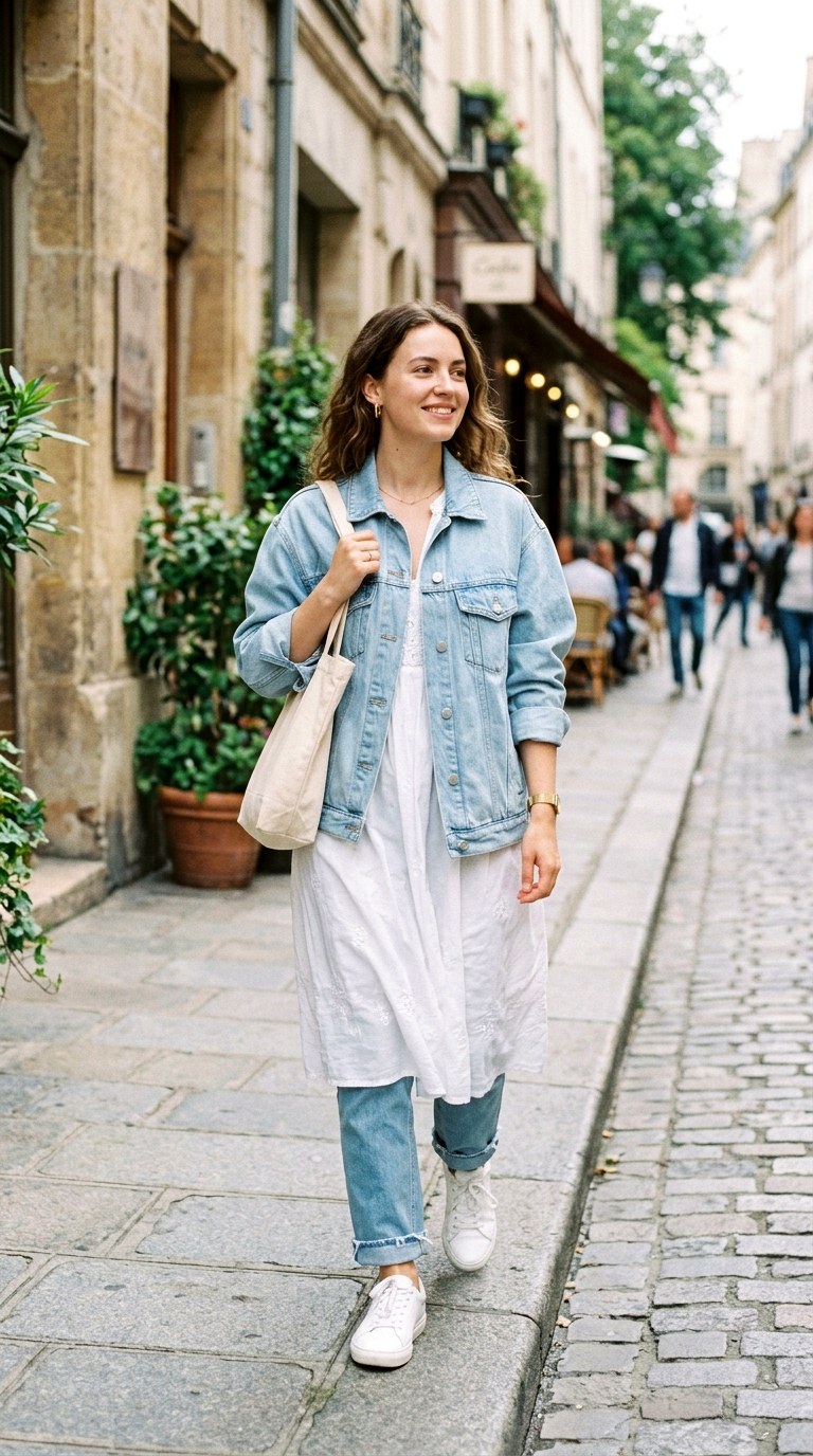 Ice Blue Denim Soft Look - 21 Dreamy Pastel Spring Outfits 2026 That Feel Super Viral and Soft - Copy