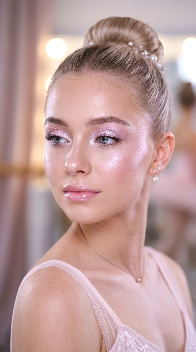 Ice Pink Ballet Makeup - 22 Balletcore Beauty Makeup Ideas