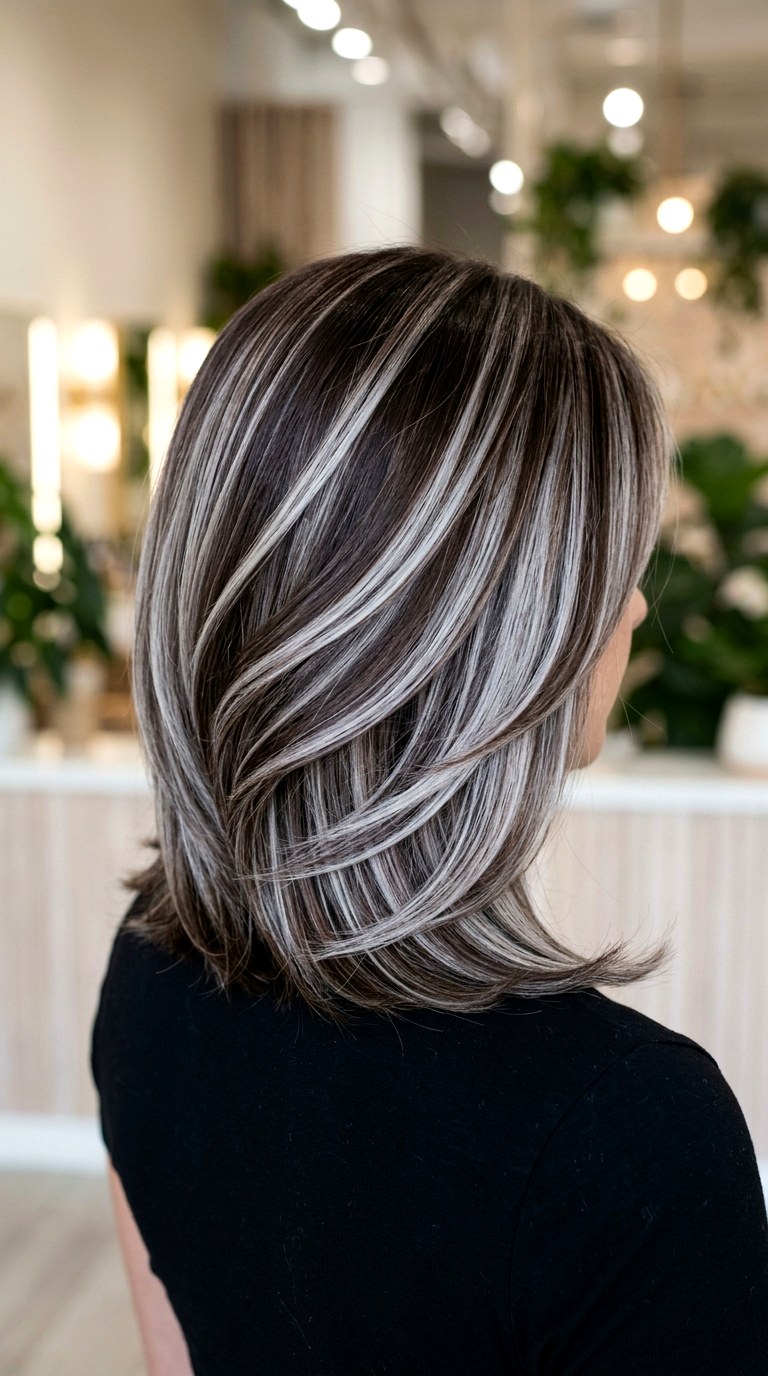 Iced Espresso Latte Layers - 20 dark hair with blonde