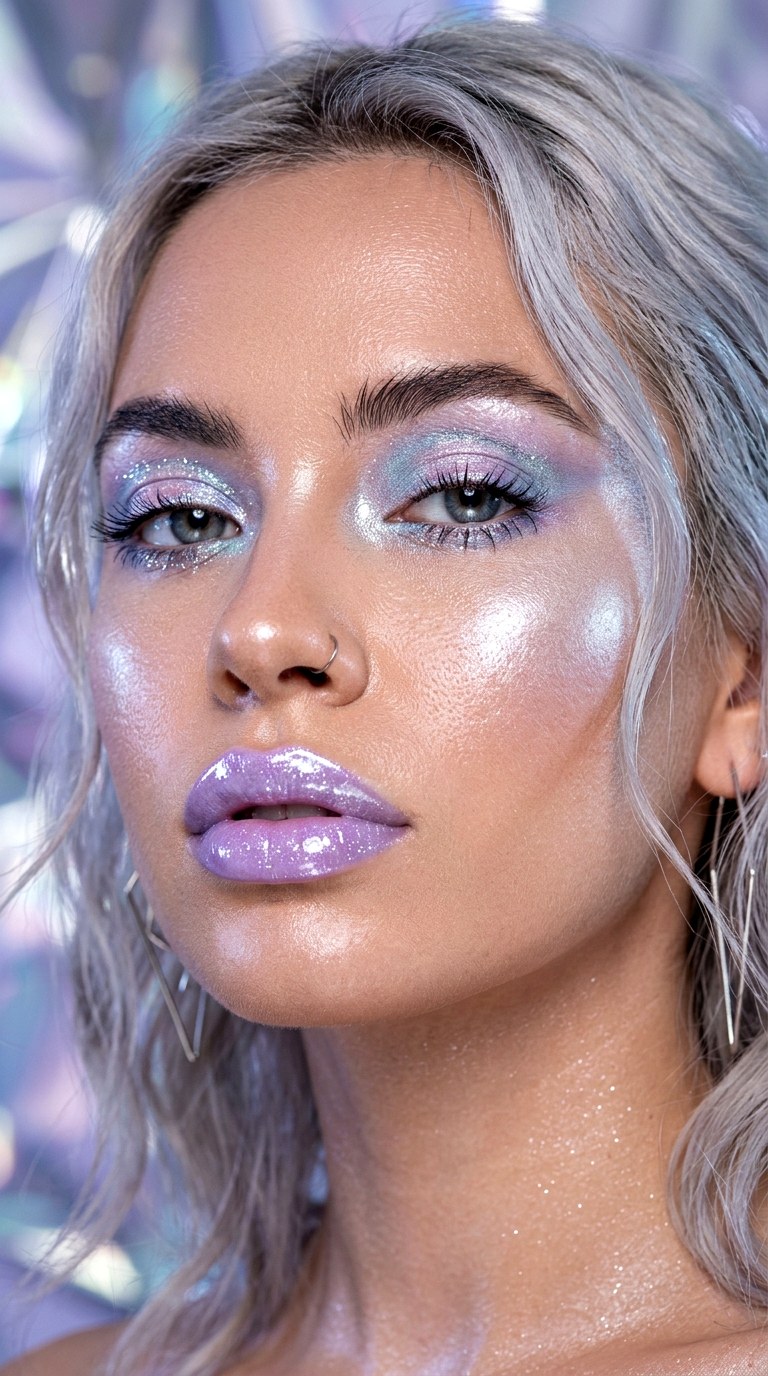 Icy Lavender Gloss Lips - 20 glossy lips makeup 2026