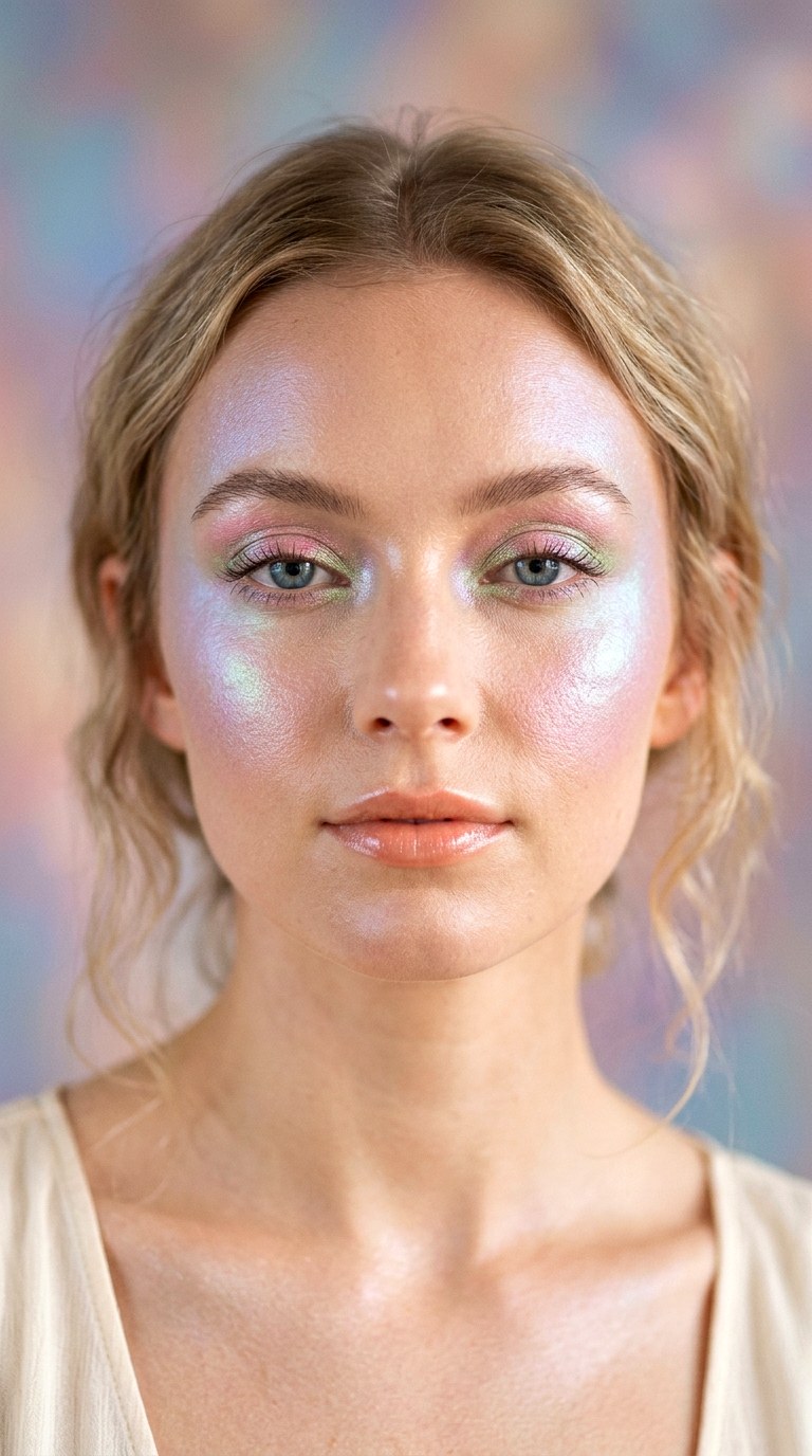 Iridescent Aura Skin - 23 Glazed Shimmer Skin Makeup Looks for a Radiant 2026