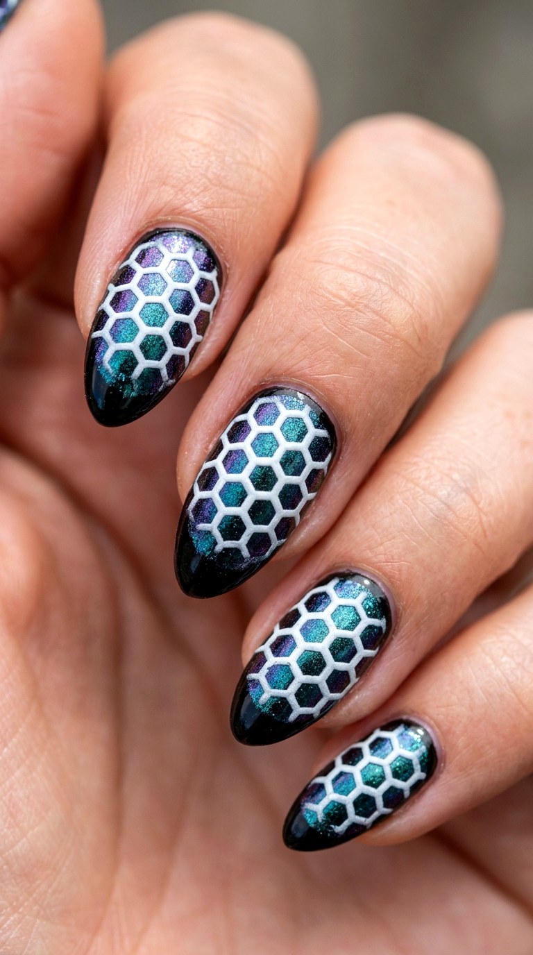 Iridescent Bubble Wrap Stamped Pop - 26 Creative Spring Colorful Junk Nails