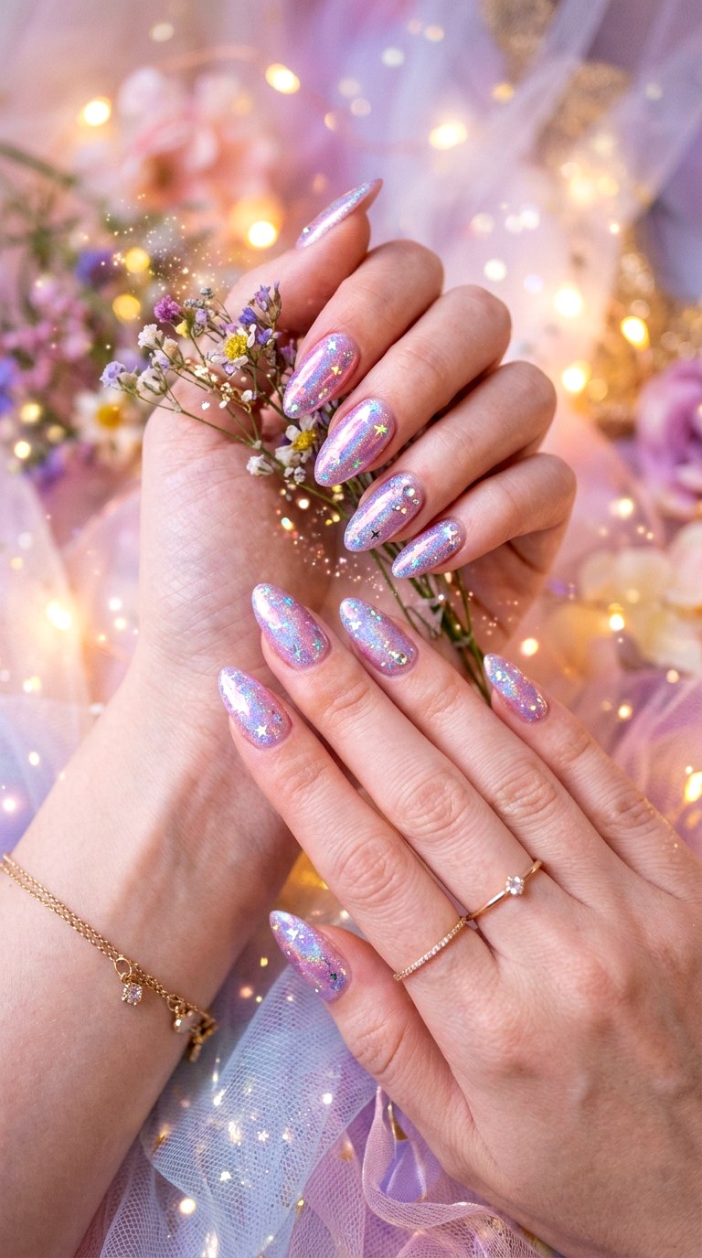 Iridescent Fairy Nails - 20 Trendy Spring Nail Art Ideas You Need to Try This Year